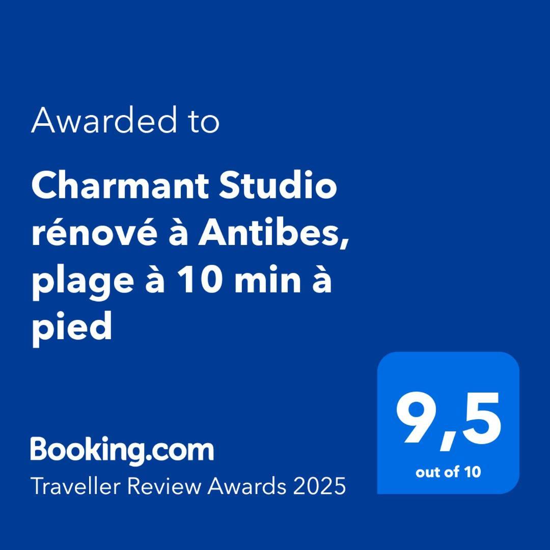 Charmant Studio Renove A Antibes, Plage A 10 Min A Pied Exterior foto